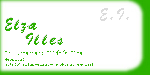 elza illes business card